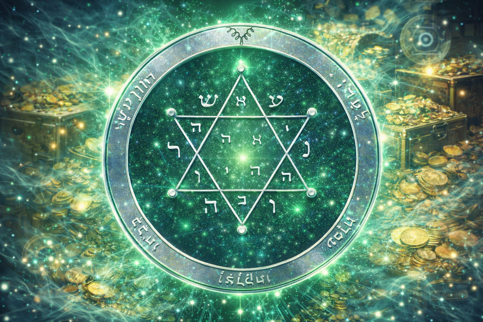 Jupiter second pentacle glowing artwork