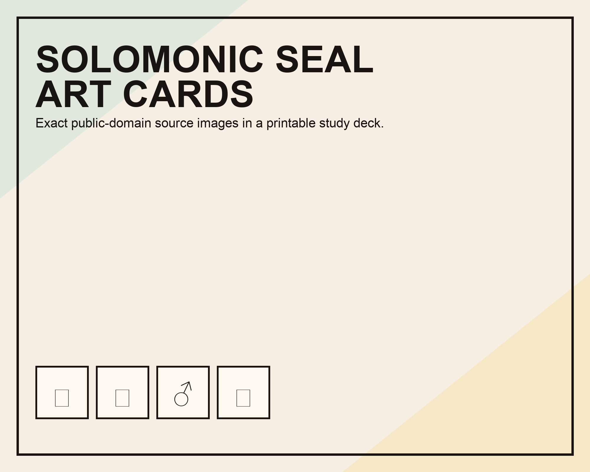 Solomonic Seal Art Cards product cover